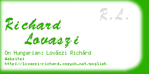 richard lovaszi business card