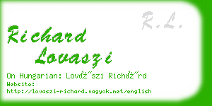 richard lovaszi business card